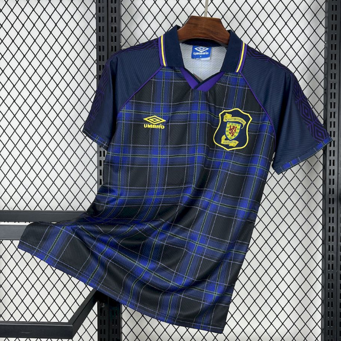 1994-96 Scotland Retro Home Soccer Jersey Shirt